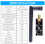 NRF24L01 Module sans Fil Émetteur-Récepteur PA + LNA + Antenne – Image 4